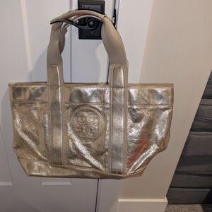 Tory Burch Shimmering Gold Tote